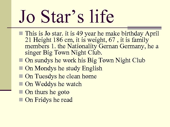 Jo Star’s life n This is Jo star. it is 49 year he make
