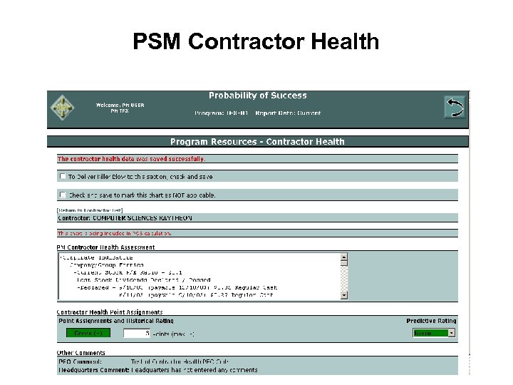 PSM Contractor Health 