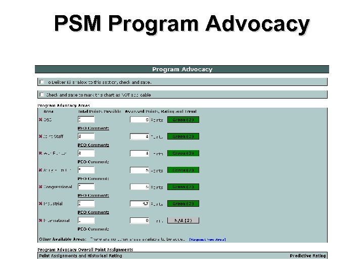 PSM Program Advocacy 