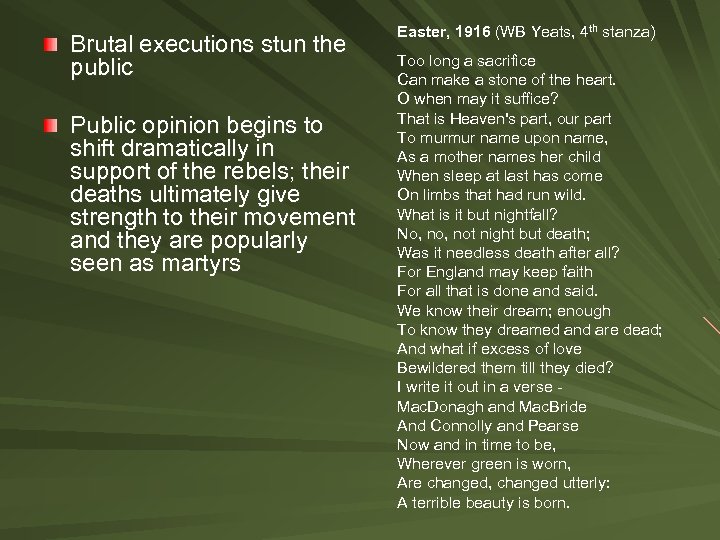 Brutal executions stun the public Public opinion begins to shift dramatically in support of