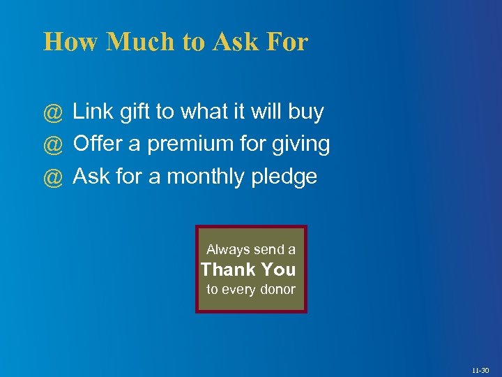 How Much to Ask For @ Link gift to what it will buy @