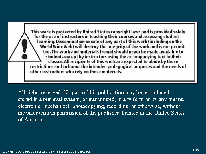 All rights reserved. No part of this publication may be reproduced, stored in a