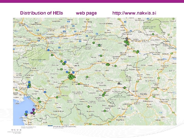 Distribution of HEIs web page http: //www. nakvis. si 