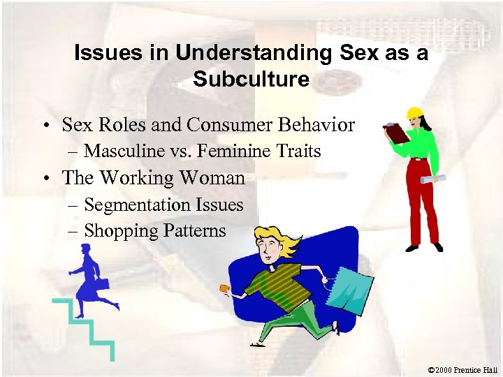 Issues in Understanding Sex as a Subculture • Sex Roles and Consumer Behavior –