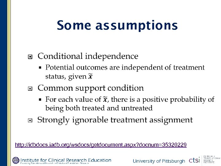 Some assumptions http: //idbdocs. iadb. org/wsdocs/getdocument. aspx? docnum=35320229 