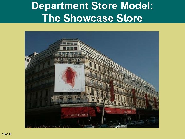 Department Store Model: The Showcase Store 16 -16 