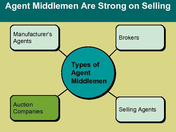 Agent Middlemen Are Strong on Selling Manufacturer’s Agents Brokers Types of Agent Middlemen Auction