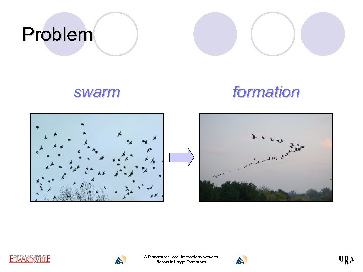 Problem swarm formation A Platform for Local Interactions between Robots in Large Formations 
