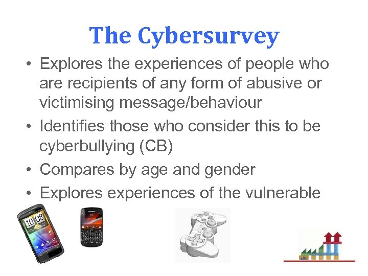 The Cybersurvey • Explores the experiences of people who are recipients of any form