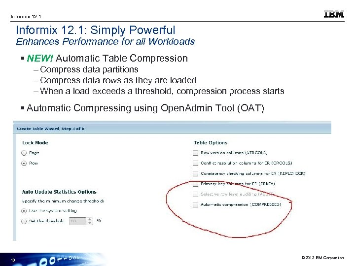 Informix 12. 1: Simply Powerful Enhances Performance for all Workloads § NEW! Automatic Table