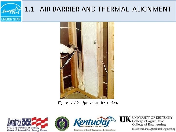 1. 1 AIR BARRIER AND THERMAL ALIGNMENT Figure 1. 1. 10 – Spray foam