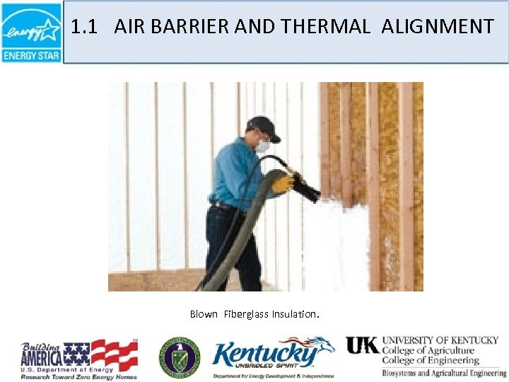 1. 1 AIR BARRIER AND THERMAL ALIGNMENT Blown Fiberglass Insulation. 20 