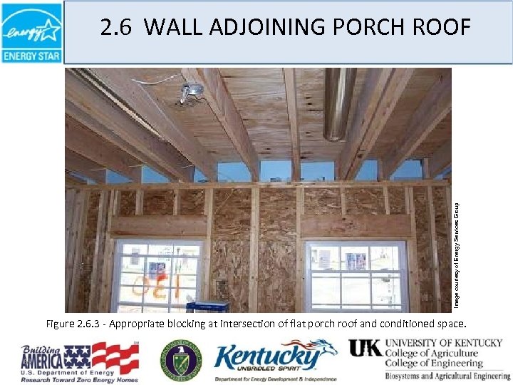 Image courtesy of Energy Services Group 2. 6 WALL ADJOINING PORCH ROOF Figure 2.