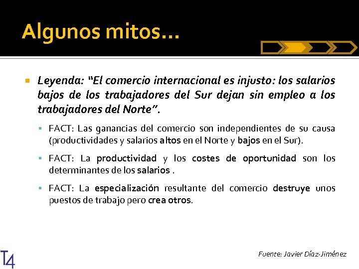 Algunos mitos… Leyenda: “El comercio internacional es injusto: los salarios bajos de los trabajadores
