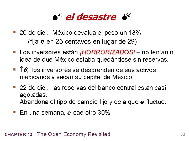  el desastre § 20 de dic. : México devalúa el peso un 13%