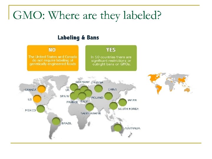 GMO: Where are they labeled? 