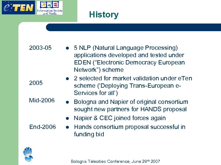 History 2003 -05 2005 Mid-2006 l l End-2006 l 5 NLP (Natural Language Processing)