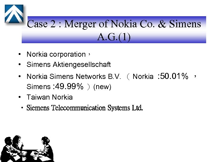 Case 2 : Merger of Nokia Co. & Simens A. G. (1) • Norkia
