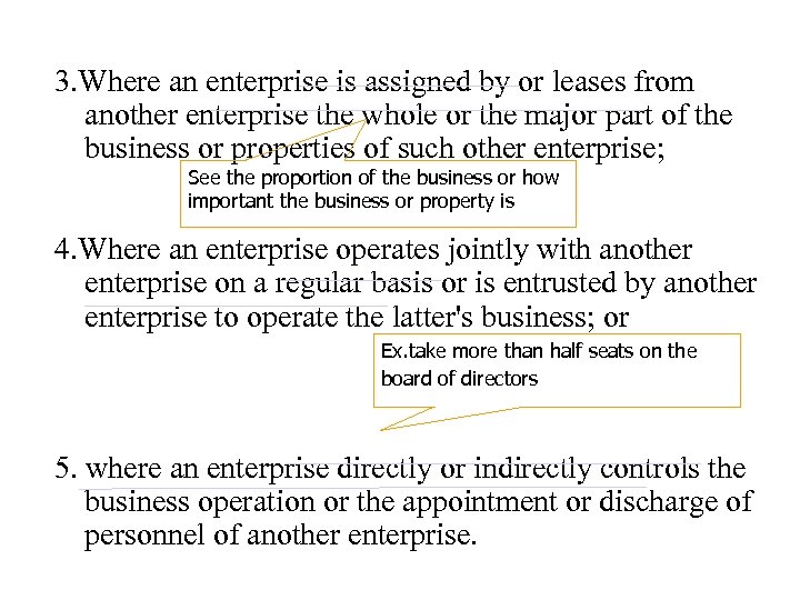 3. Where an enterprise is assigned by or leases from another enterprise the whole