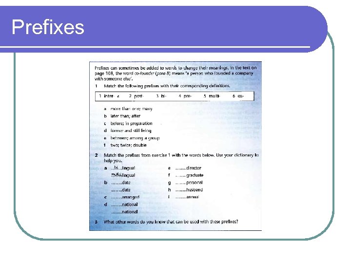 Prefixes 