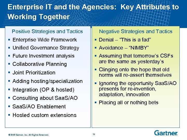 Enterprise IT and the Agencies: Key Attributes to Working Together Positive Strategies and Tactics