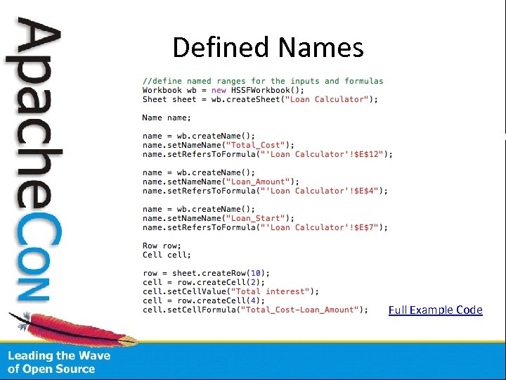 Defined Names Full Example Code 