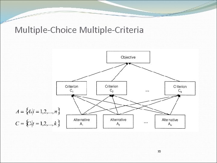 Multiple-Choice Multiple-Criteria 50 