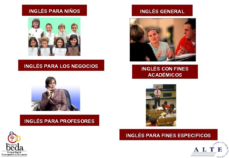INGLÉS PARA NIÑOS INGLÉS PARA LOS NEGOCIOS INGLÉS GENERAL INGLÉS CON FINES ACADÉMICOS INGLÉS
