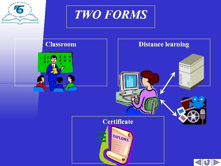 TWO FORMS Classroom Distance learning Certificate 