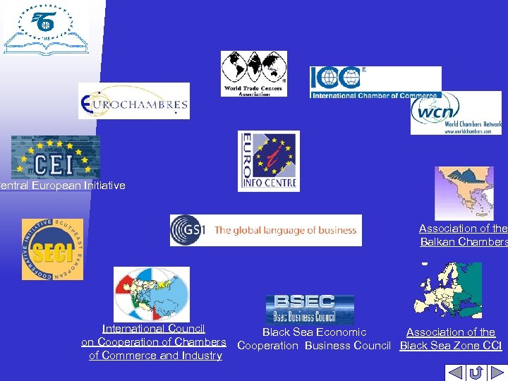 Central European Initiative Association of the Balkan Chambers International Council Black Sea Economic Association
