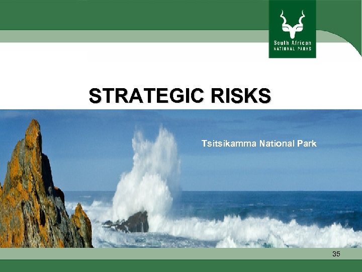 STRATEGIC RISKS Tsitsikamma National Park 35 