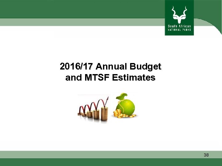 2016/17 Annual Budget and MTSF Estimates 38 