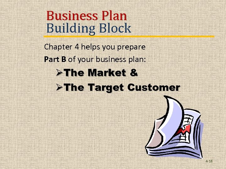 Business Plan Building Block Chapter 4 helps you prepare Part B of your business