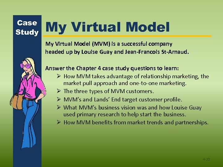 Case Study My Virtual Model (MVM) is a successful company headed up by Louise