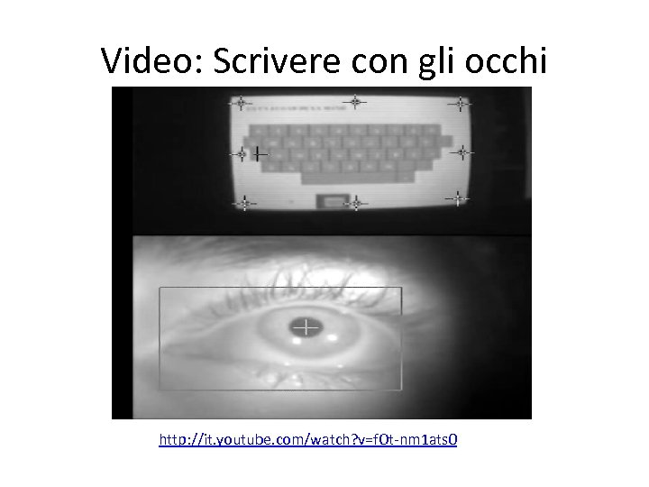 Video: Scrivere con gli occhi http: //it. youtube. com/watch? v=f. Ot-nm 1 ats 0