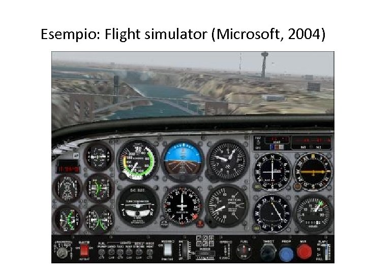 Esempio: Flight simulator (Microsoft, 2004) 