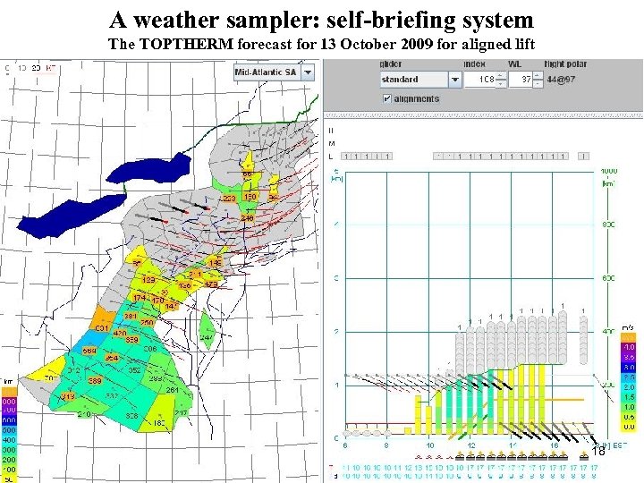 A weather sampler: self-briefing system The TOPTHERM forecast for 13 October 2009 for aligned