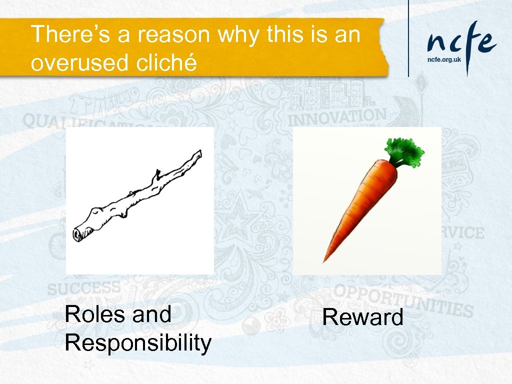 There’s a reason why this is an overused cliché Roles and Responsibility Reward 