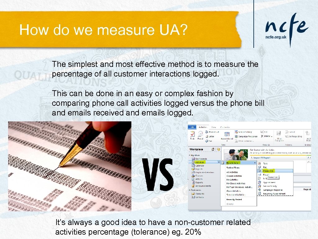 How do we measure UA? The simplest and most effective method is to measure