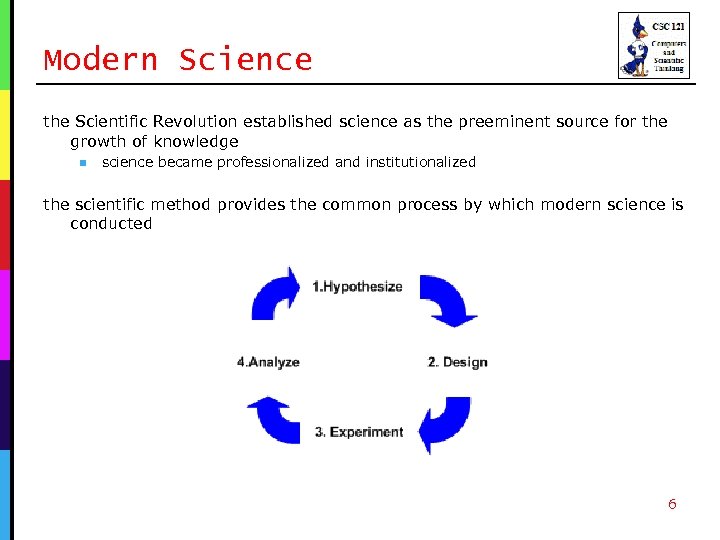 Modern Science the Scientific Revolution established science as the preeminent source for the growth