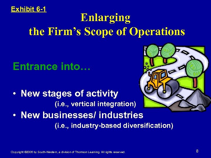 Exhibit 6 -1 Enlarging the Firm’s Scope of Operations Entrance into… • New stages