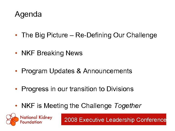 NKF Meeting the Challenge Together John Davis CEO