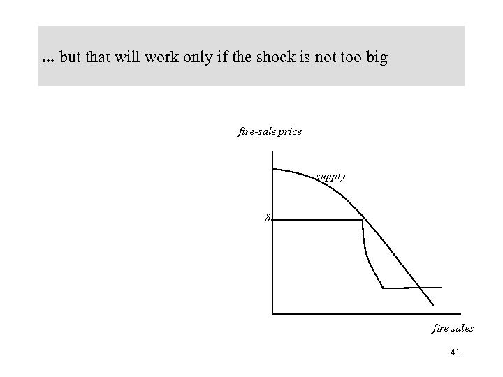 . . . but that will work only if the shock is not too