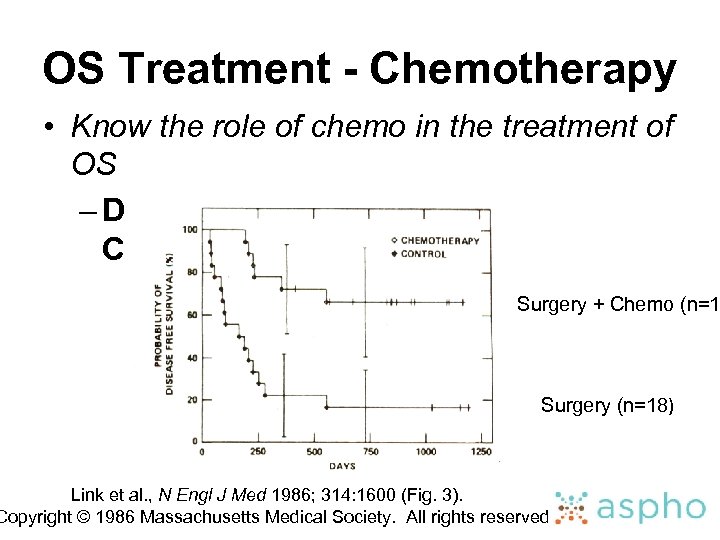 OS Treatment - Chemotherapy • Know the role of chemo in the treatment of