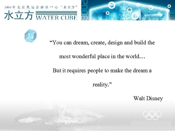 “You can dream, create, design and build the most wonderful place in the world…