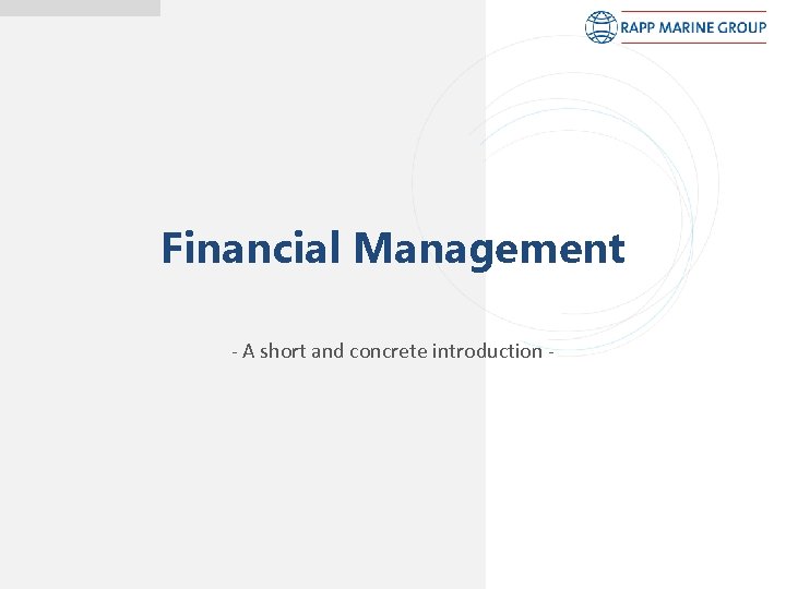 Financial Management - A short and concrete introduction - 