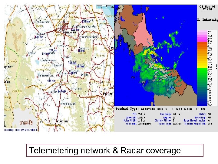 Telemetering network & Radar coverage 