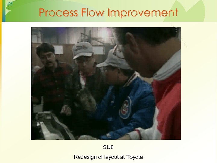 -38 Process Flow Improvement SU 6 Redesign of layout at Toyota 