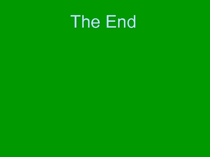 The End 