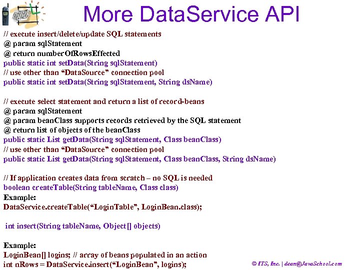 More Data. Service API // execute insert/delete/update SQL statements @ param sql. Statement @